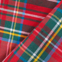 Tissu Motif Ecossais Rouge - Mercerine