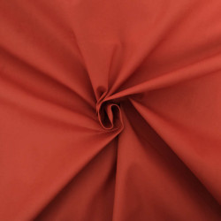 Popeline de Coton Unie Terracotta Premium - Maison Klem