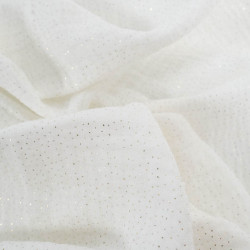 Double Gaze Lurex Blanc Or - Maison Klem
