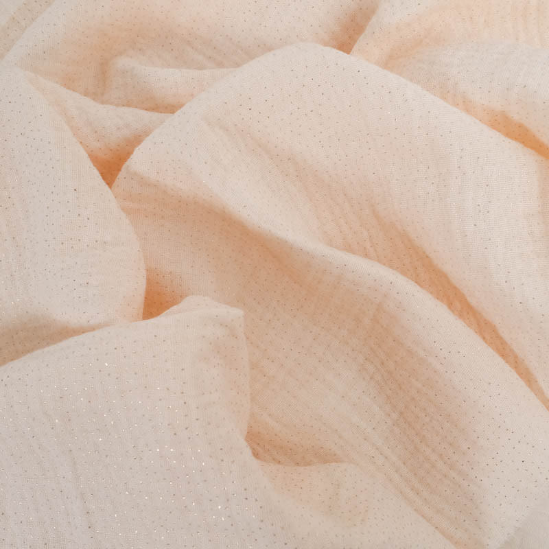 Double Gaze Pailletée Nude Or - Maison Klem