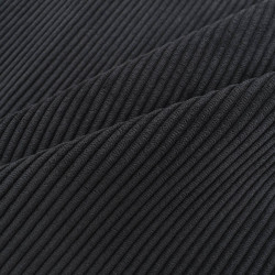 Velours Côtelé Ameublement Belém Noir  - Maison Klem