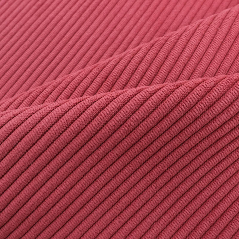 Velours Côtelé Ameublement Belém Framboise - Maison Klem