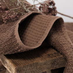 Nid d'Abeille Envers Eponge Marron - Maison Klem