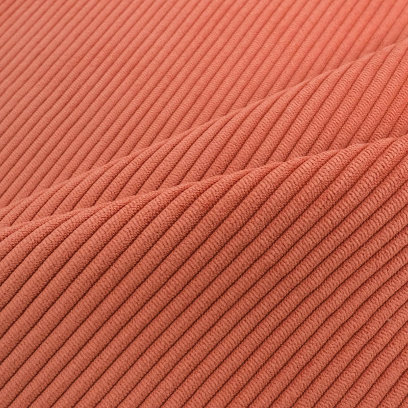 Velours Côtelé Ameublement Belém Corail - Maison Klem