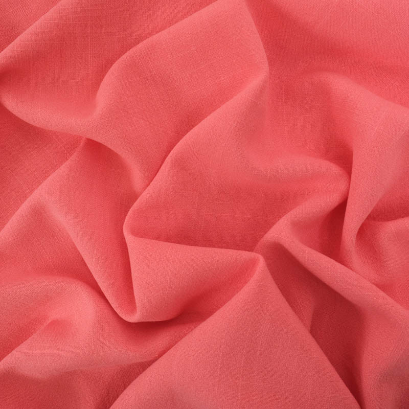 Lin Lavé Viscose 138CM corail - Maison Klem