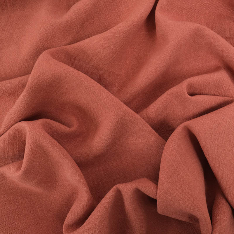 Lin Lavé Viscose 138CM Terracotta - Maison Klem