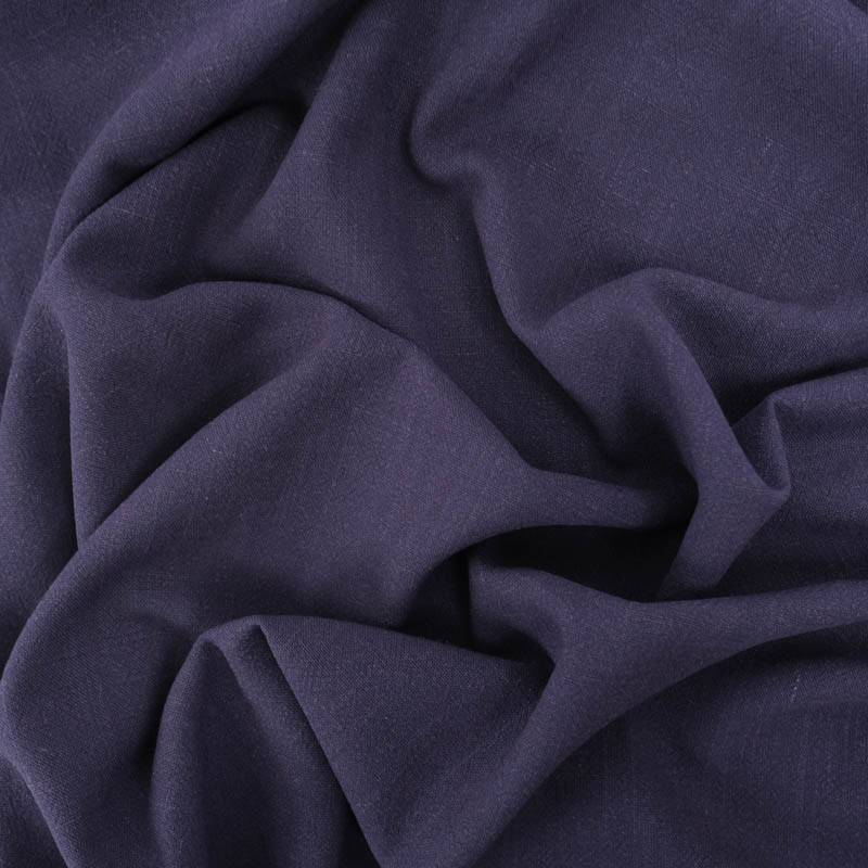 Lin Lavé Viscose 138CM Marine - Maison Klem