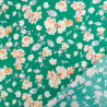 Viscose Vert Gazon Motif Fleuri - Maison Klem