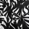 Tissu Viscose Noir Motif Grand Motif Blanc - Maison Klem