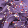 Viscose Parme Motif Fleurs de Cerisier - Maison Klem