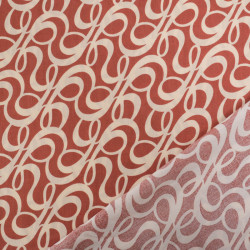 Viscose Terracotta Motif Beige - Maison Klem