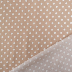 Viscose Sable à Pois Blancs - Maison Klem