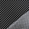 Tissu Viscose Noir à Pois Blancs - Maison Klem