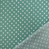 Tissu Viscose Vert Menthe à Pois Blancs - Maison Klem