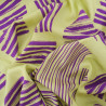 Viscose Vert Anis Motif Abstrait Violet - Maison Klem