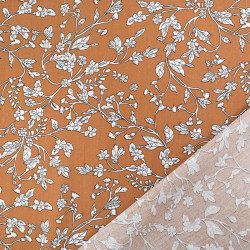 Viscose Noisette Motif Fleuri -  Maison Klem