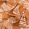 Tissu Viscose Caramel Motif Abstrait Nude - Maison Klem