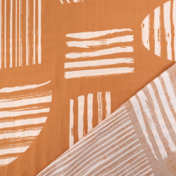 Tissu Viscose Caramel Motif Abstrait Nude -  Maison Klem