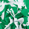 Viscose Vert Gazon Motif Abstrait Blanc - Maison Klem