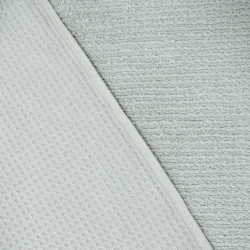 Waffle Fabric Terry Backing Aqua Green - Maison Klem