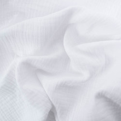 Tissu Triple Gaze de Coton Blanc - Oeko-Tex - Maison Klem