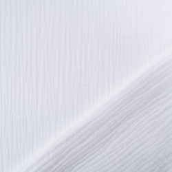 Tissu Triple Gaze de Coton Blanc - Oeko-Tex - Maison Klem
