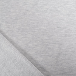 Tissu Jersey Interlock Premium Gris Clair Chiné - Maison Klem