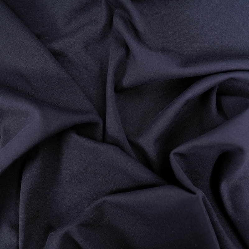 Tissu Jersey Interlock Premium Noir - Maison Klem