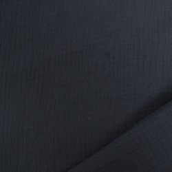 Double Gaze Unie 135CM Noir - Maison Klem