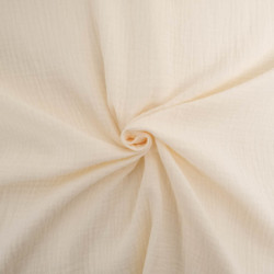 Double Gaze Unie 135CM Crème - Thaïs - Maison Klem