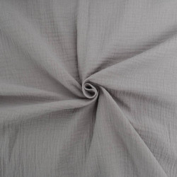 Double Gaze Unie 135CM Gris Souris - Thaïs - Maison Klem