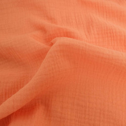 Double Gaze Unie 135CM Corail - Thaïs - Maison Klem