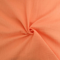 Double Gaze Unie 135CM Corail - Maison Klem