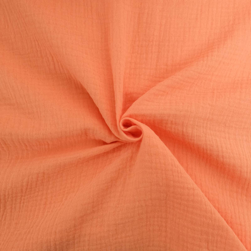 Double Gaze Unie 135CM Corail - Maison Klem