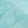 Double Gaze Unie 135CM Bleu Aqua  - Thaïs - Maison Klem