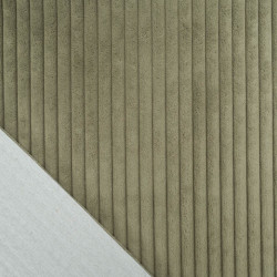 Velours Grosses Côtes Doux Olive - Zoélia - Maison Klem