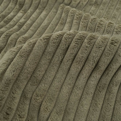 Velours Grosses Côtes Doux Olive - Zoélia - Maison Klem
