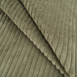 Velours Grosses Côtes Doux Olive - Zoélia - Maison Klem