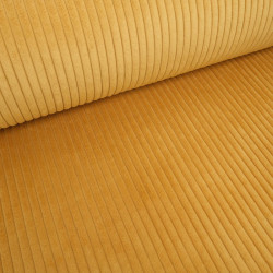 Velours Grosses Côtes Doux Moutarde - Zoélia - Maison Klem