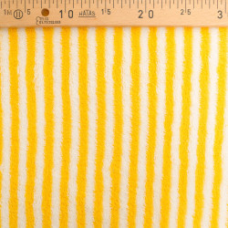 Two-Tone Terry Fabric with Fine Yellow and Ecru Stripes- Maison Klem