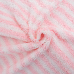 Eponge Bicolore Fines Rayures Rose et Ecru - Maison Klem