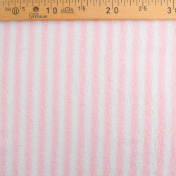 Two-Tone Pink and Ecru Fine Stripe Terry Fabric- Maison Klem