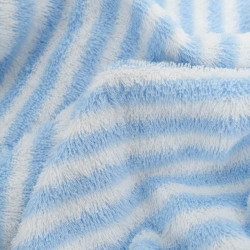 Two-Tone Blue and Ecru Fine Stripe Terry Fabric- Maison Klem