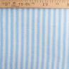 Two-Tone Blue and Ecru Fine Stripe Terry Fabric- Maison Klem