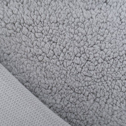 Tissu Sherpa Gris clair - Maison Klem