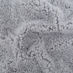 Tissu Sherpa Gris clair - Maison Klem