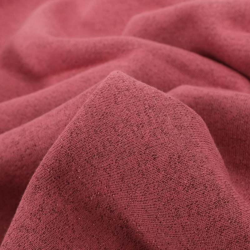 Sweat French Terry Lurex Rose Tendre Cuivre - Maison Klem