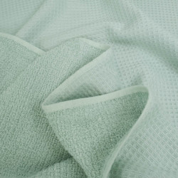 Nid D'Abeille Envers Eponge Bambou Vert Aqua - Maison Klem