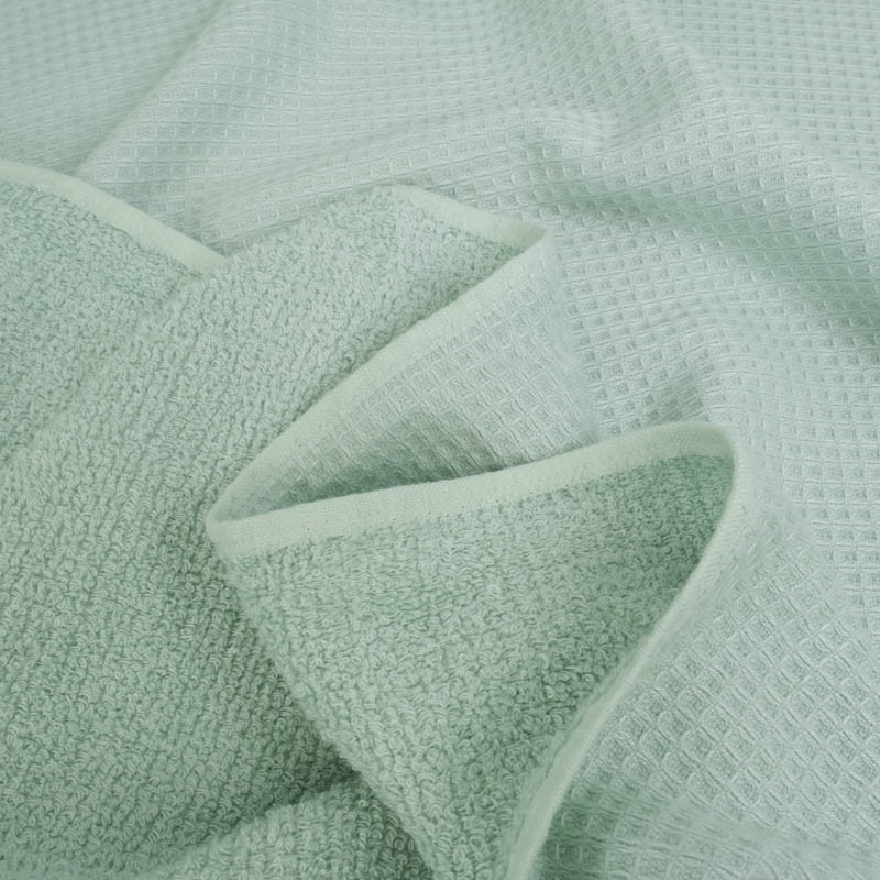 Nid D'Abeille Envers Eponge Bambou Vert Aqua - Maison Klem