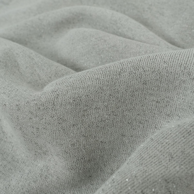 Sweat French Terry Lurex Gris Lunaire Argent - Maison Klem